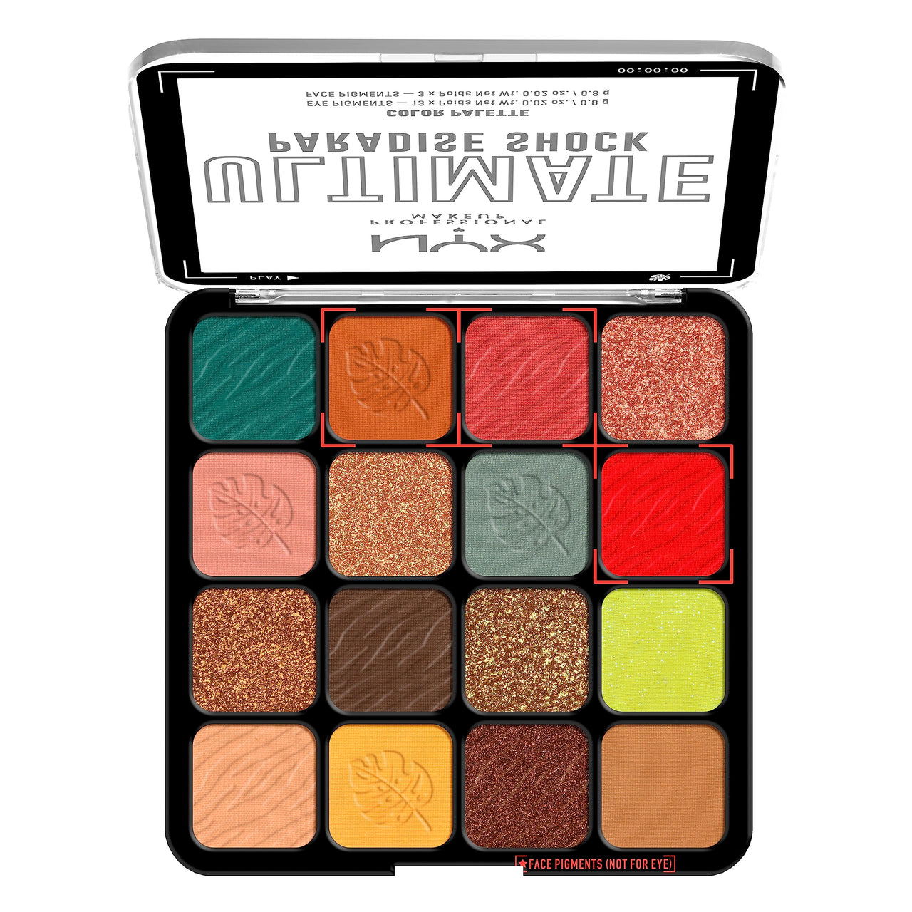 NYX PROFESSIONAL MAKEUP, Ultimate Shadow Palette, Eyeshadow Palette - Paradise Shock