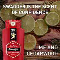 Thumbnail for Old Spice Refreshing Body Wash for Men, 3X Defense, 24/7 Shower Fresh with Long Lasting Scent, Red Collection, Swagger with Cedarwood Scent, 24 oz (Pack of 2)