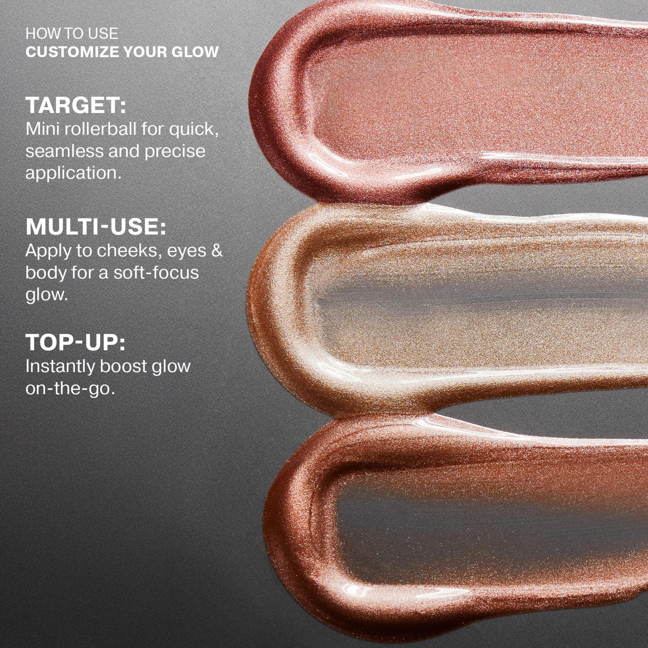 ICONIC LONDON Rollaway Glow | Liquid Highlighter for a Radiant Glow, Cruelty-Free, Vegan Makeup (Peach Paradise) 0.27 Fl oz