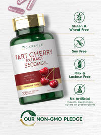 Thumbnail for Carlyle Tart Cherry Extract Capsules | 200 Count | Non-GMO and Gluten Free Formula | Traditional Herb Supplement