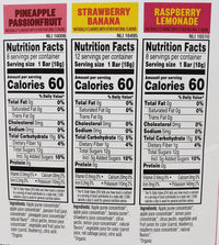 Thumbnail for CC Goods Pure Organic Layered Fruit Bars - Pineapple Passion Fruit, Strawberry Banana, and Raspberry Lemonade - 28 Fruit Bars Per Box - Choose a 56 Pack or 84 Pack (56)