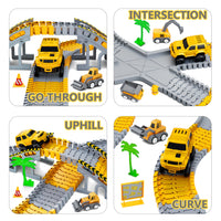 Thumbnail for Kids Toys 253 PCS Construction Race Tracks Toy for 3 4 5 6 7 8 Year Old Boys Girls, 5 PCS Construction Truck Car and Flexible Track Play Set Create A Engineering Road Games Toddler Toys Birthday Gifts