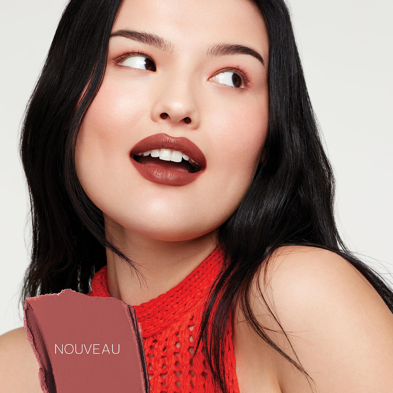 Saie Lip Blur Soft Matte Lipstick - Long Lasting Lipstick with Hydrating, Buildable Coverage - Enriched with Hyaluronic Acid + Softening Jojoba to Nourish Lips - Nouveau (0.09 oz)