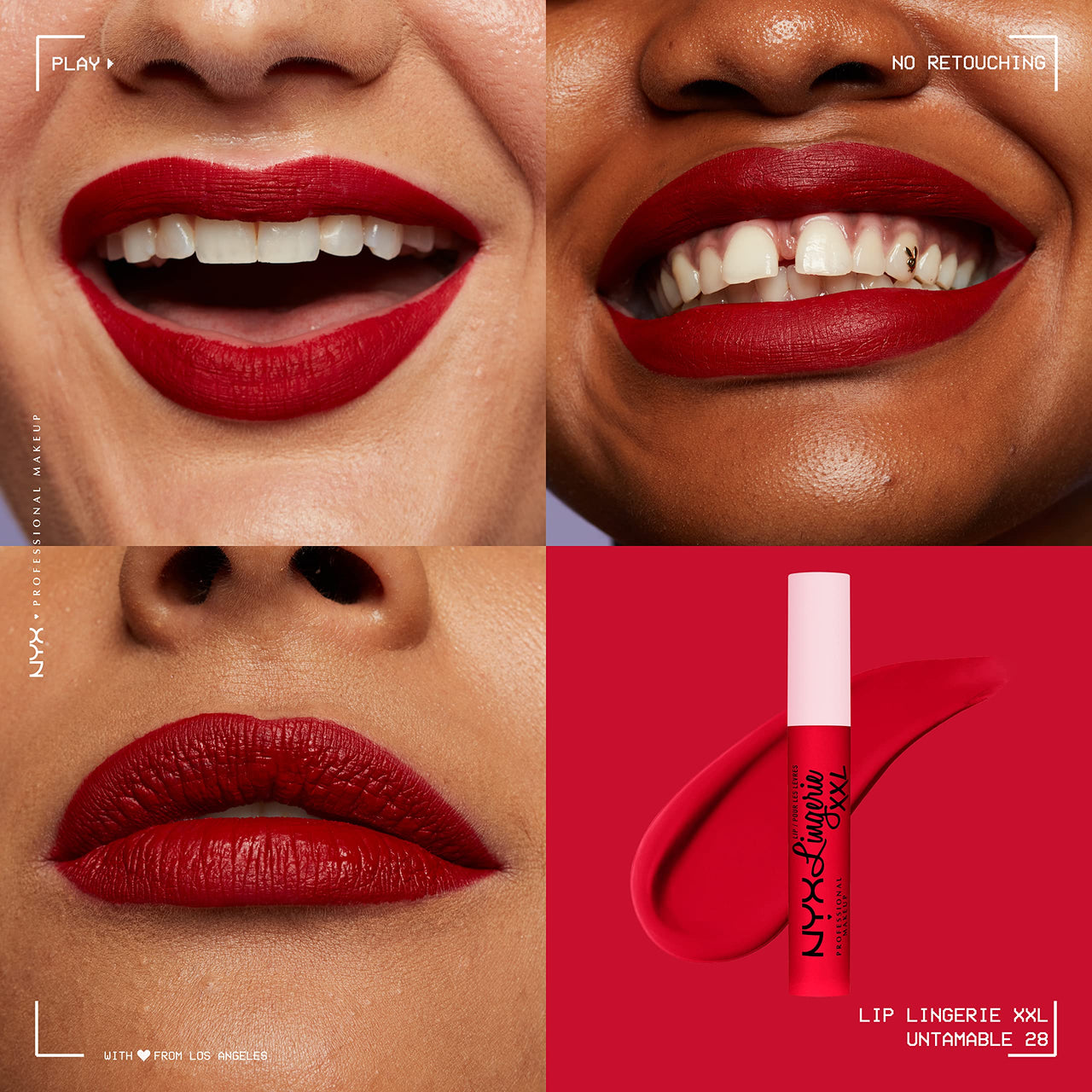 NYX PROFESSIONAL MAKEUP Lip Lingerie XXL Matte Liquid Lipstick - Untamable (Brick Red)