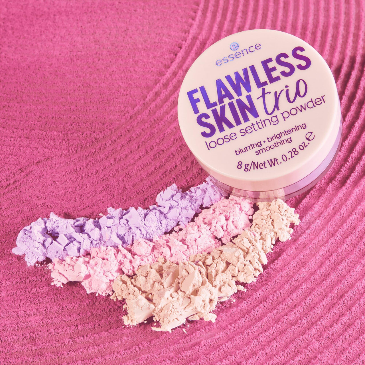 essence | Flawless Skin Loose Setting Powder Trio | 3-in-1 Mattifying, Color Correcting & Eye Brightening | Vegan & Cruelty Free