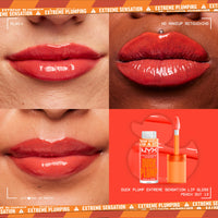 Thumbnail for NYX PROFESSIONAL MAKEUP Duck Plump High Pigment Plumping Lip Gloss with Spicy Ginger, Vegan Lip Makeup - Peach Out (Vibrant Peach)