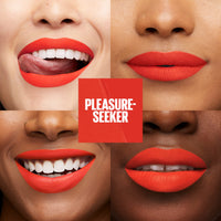Thumbnail for Maybelline Super Stay Matte Ink Liquid Lip Color, Moodmakers Lipstick Collection, Long Lasting, Transfer Proof Lip Makeup, Pleasure Seeker, Red, 1 Count