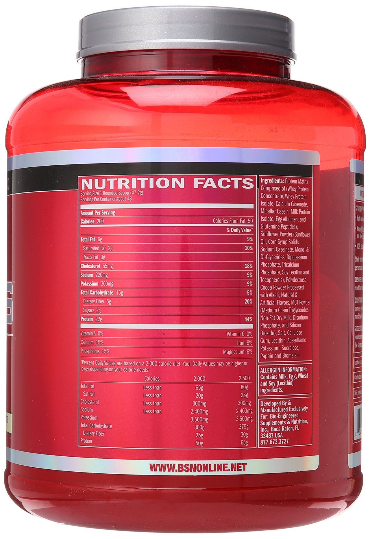BSN Syntha-6 Protein Powder, Chocolate Cake Batter, 5 Pound