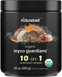 Thumbnail for NatureBell Organic Mushroom Powder, 10oz | 10-in-1 Adaptogenic Blend with Lion’s Mane, Reishi, Shiitake, Chaga & More | Great for Coffee, Smoothies & Recipes
