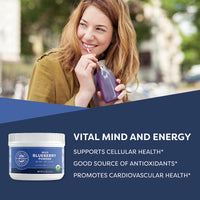 Thumbnail for Vimergy Barley Grass Juice Powder (250 g) & Wild Blueberry Powder (120g) Bundle