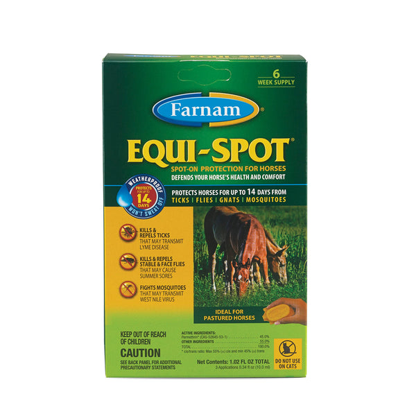 Farnam EQUI-SPOT Spot-on Protection for Horses 6 Week Supply 0.34 Fl Oz