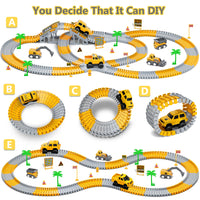 Thumbnail for Kids Toys 253 PCS Construction Race Tracks Toy for 3 4 5 6 7 8 Year Old Boys Girls, 5 PCS Construction Truck Car and Flexible Track Play Set Create A Engineering Road Games Toddler Toys Birthday Gifts