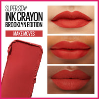 Thumbnail for Maybelline Super Stay Ink Crayon Lipstick Makeup, Precision Tip Matte Lip Crayon with Built-in Sharpener, Longwear Up To 8Hrs, Make Moves, Red Nude, 1 Count