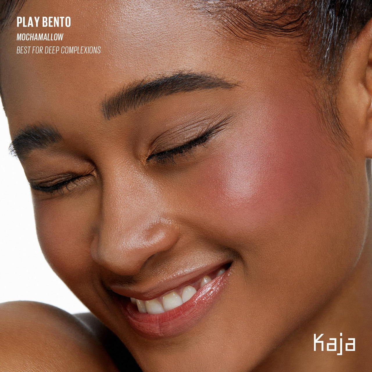 KAJA 3 Colors Palette - Play Bento_Mochamallow | Powder Blusher, Highlighter, Cream Bronzer, Creamy Application, with Mango Seed Butter, Powdery Finish, Easy Finger Application, Lightweight Formula