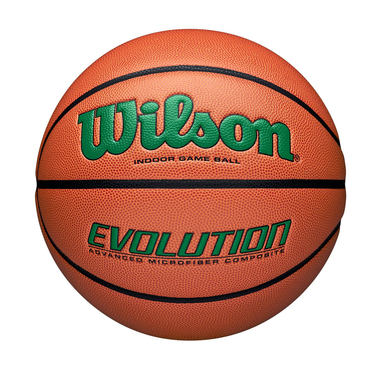 WILSON Evolution Indoor Game Basketball, Green, Size 6 - 28.5"