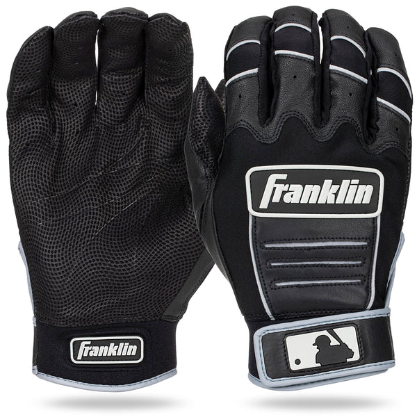 MLB Adult CFX Pro Batting Glove, Pair, Small, Black/Black