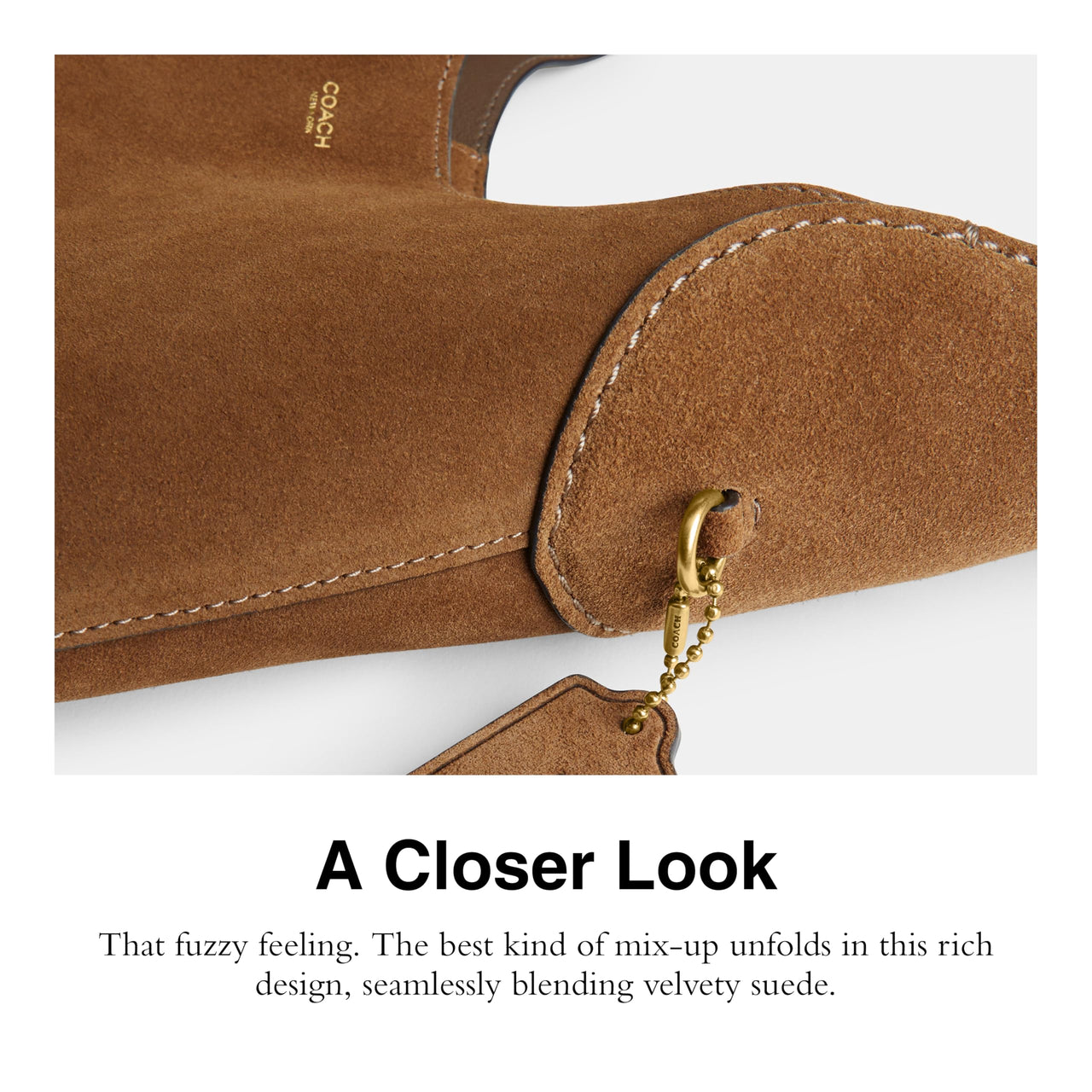 COACH Women's Suede Brooklyn Shoulder Bag 28, B4/Cedar, One Size