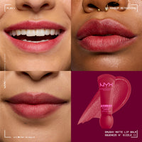 Thumbnail for NYX PROFESSIONAL MAKEUP Smushy Matte Lip Balm, Tinted Lip Moisturizer with Soft, Matte Finish - Squeeze N' Sizzle (Cherry Red)