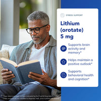 Thumbnail for Pure Encapsulations Lithium Orotate 5 mg - Brain Support Supplement - with N-Acetyl-L-Cysteine (NAC) for Memory & Brain Behavior* - Gluten Free & Non-GMO - 180 Capsules