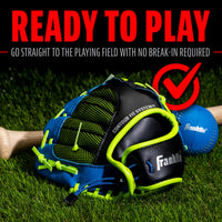 Thumbnail for Franklin Sports Neo-Grip Teeball Gloves, Blue, Right Hand Throw