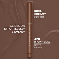 Thumbnail for L'Oreal Paris Makeup Le Shadow Stick Eyeshadow, Blendable, Smudge-Resistant, Cream Eyeshadow, Brown Bliss, 0.05 Oz