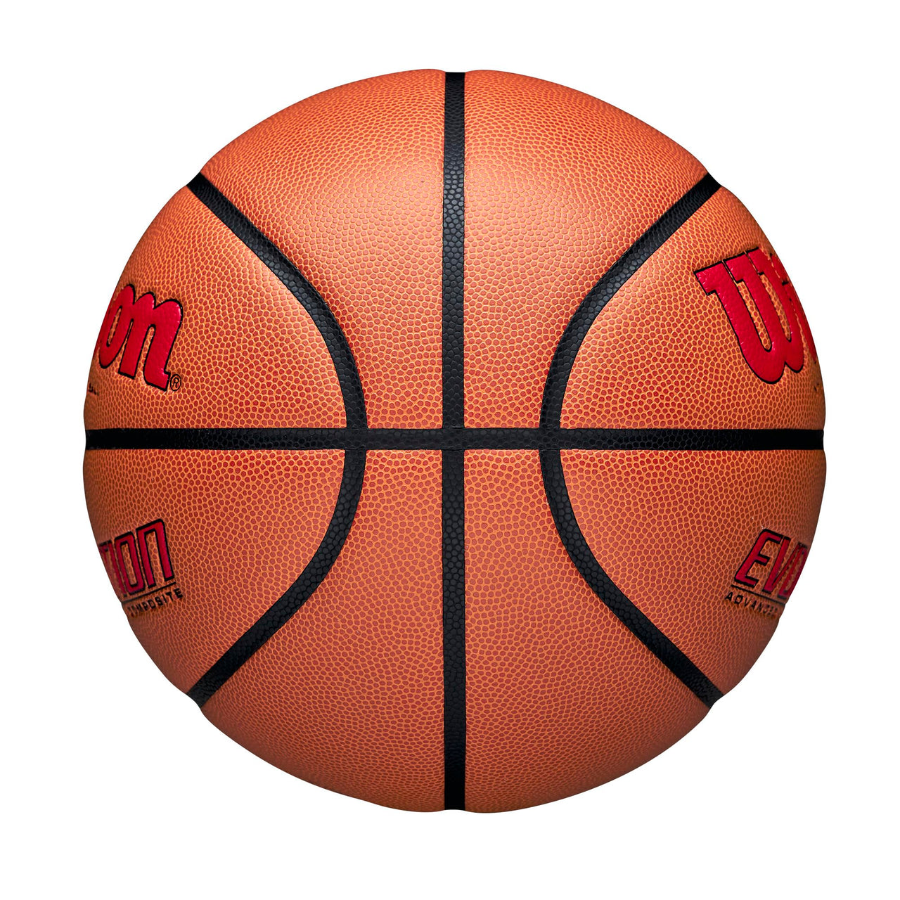 WILSON Evolution Indoor Game Basketball, Scarlet, Size 7-29.5"