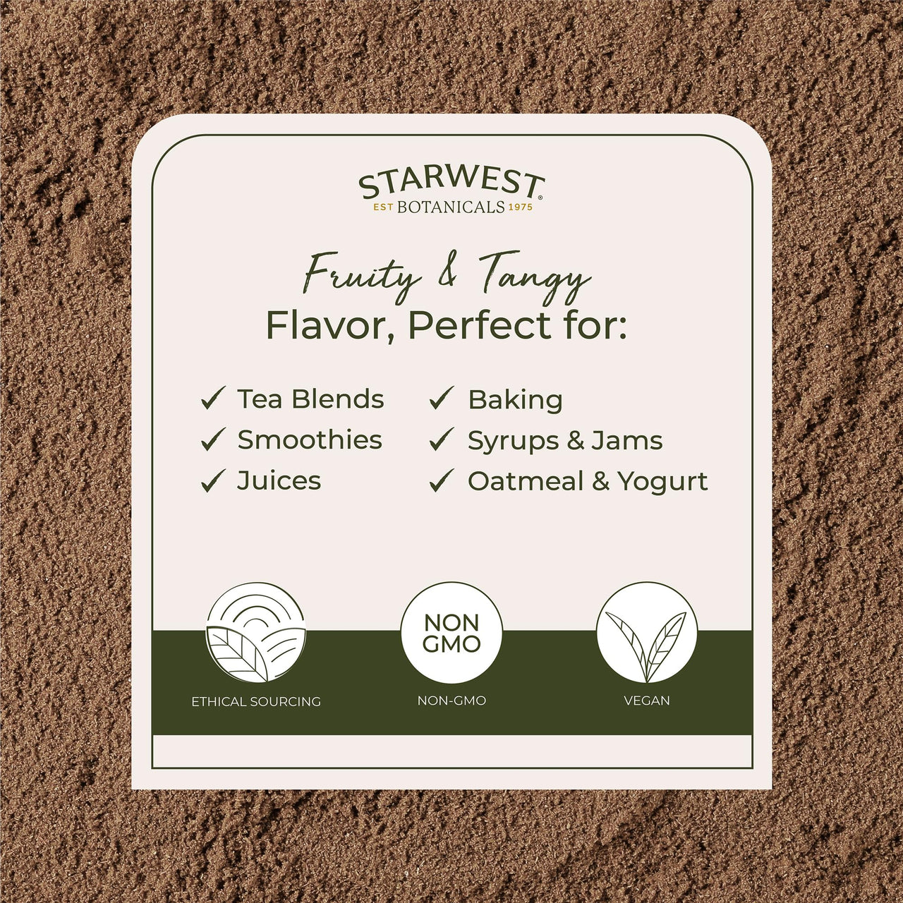 Starwest Botanicals Rosehips Powder Organic - Dried Herb for Tea & Baking, Finely Ground, Certified Kosher, Non-GMO - Bulk 1 lb Bag
