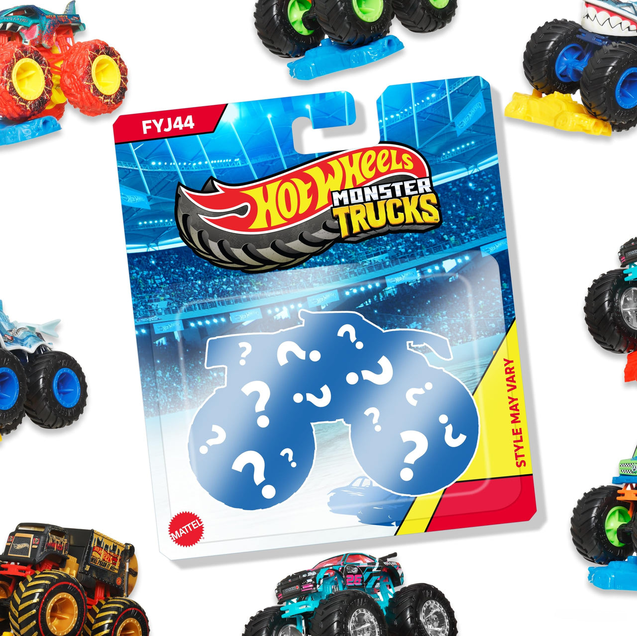 Hot Wheels Monster Trucks Set, 1 Toy Truck in 1:64 Scale & 1 Crushable Car, Vehicle Play for Kids & Collectors (Styles May Vary)