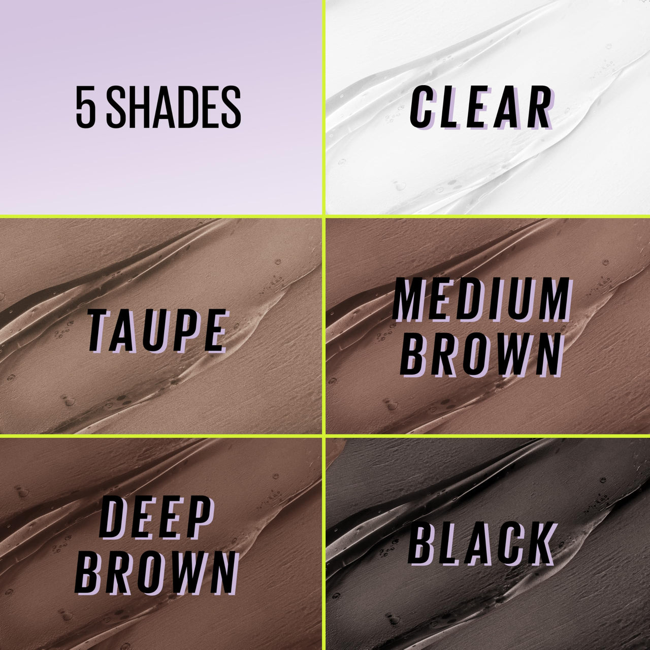 Maybelline Super Lock Brow Glue Eyebrow Gel, Lightweight and Waterproof Tinted Brow Gel For Up To 24HR Hold, Medium Brown, 1 Count