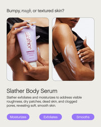 Thumbnail for Topicals Slather Exfoliating Body Serum - With Retinol, Squalane, Urea and AHAs for Bumpy, Rough or Textured Skin - AHA Exfoliating Serum for Body (5 Fl Oz)