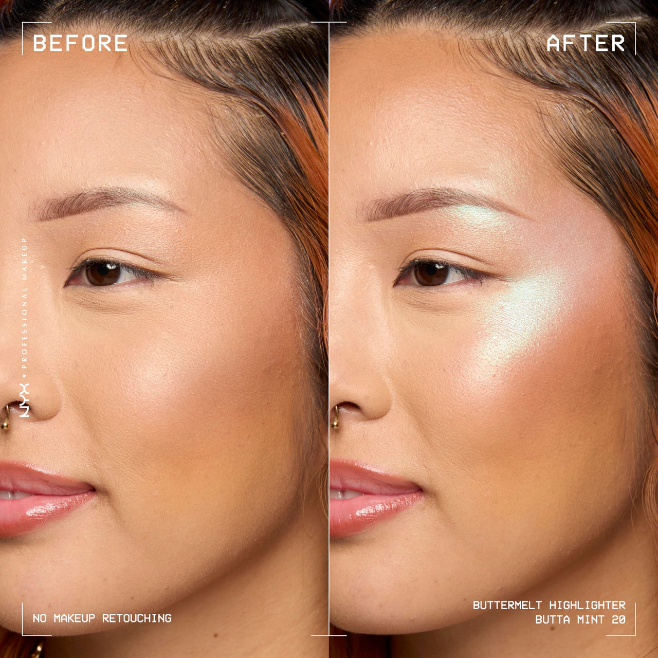 NYX PROFESSIONAL MAKEUP Buttermelt Highlighter, Powder Highlighter Makeup, With Up to 12H Wear and High Impact Glow - 20 Butta Mint (Minty Green)