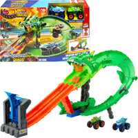 Thumbnail for Hot Wheels Monster Trucks Sharks vs. Dinos Dragon Destruction Playset
