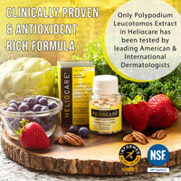 Thumbnail for Heliocare Skin Care Dietary Supplement: 240mg Polypodium Leucotomos Extract Pills - Antioxidant Rich Formula with Fernblock and PLE Technology - 60 Veggie Capsules