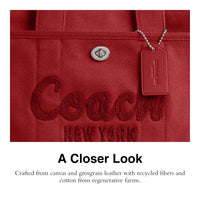 Thumbnail for COACH Womens Cargo Tote 1941 Red One Size