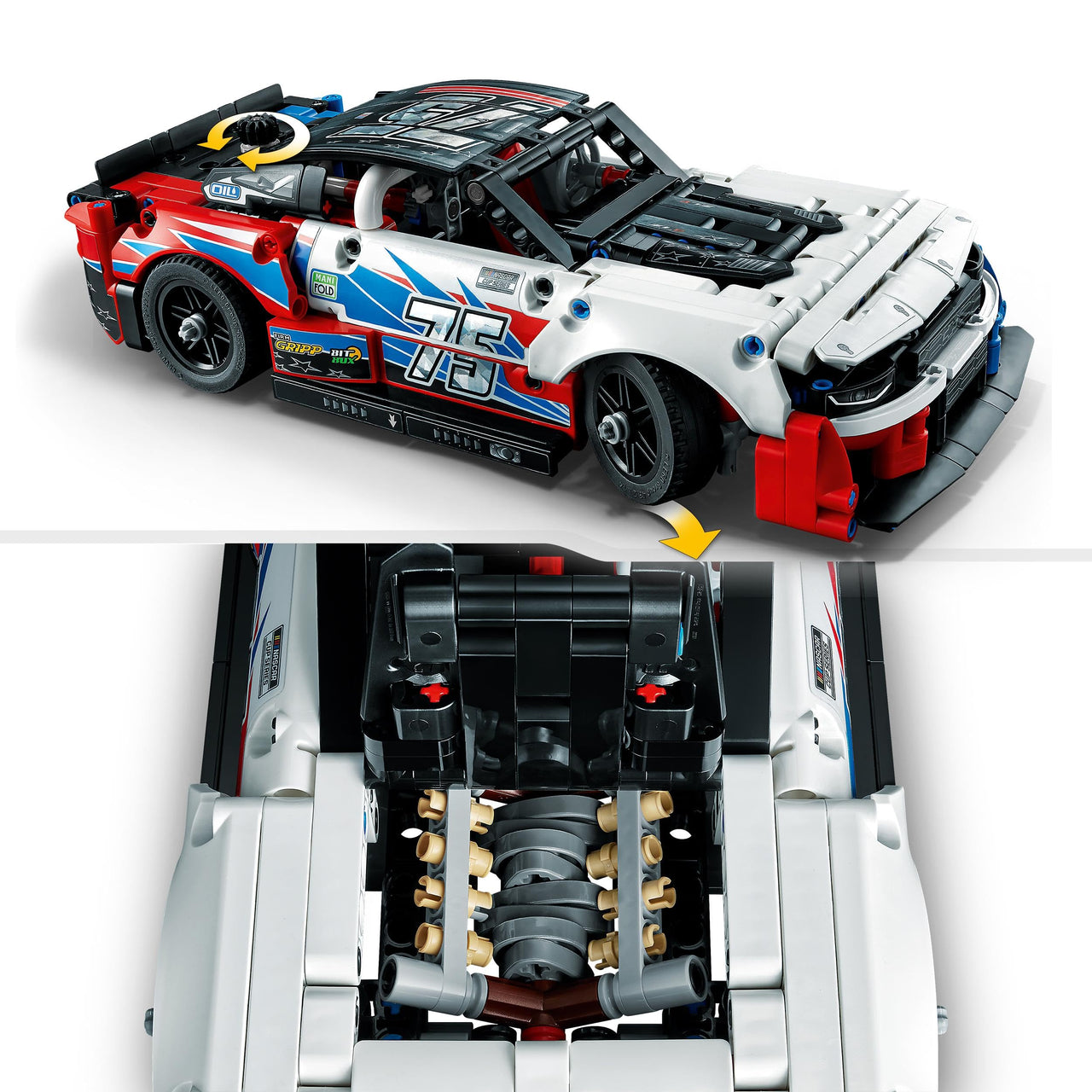 Lego 42153 Technic NASCAR Next Gen Chevrolet Camaro ZL1 Model Car Kit, Racing Vehicle Toy, Collectible Motorsport Kit