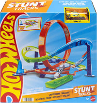 Thumbnail for Hot Wheels Toy Car Track Set, Action Loop Cyclone Challenge Track Set, 2 Ways to Play & Easy Storage, with 1:64 Scale Toy Car