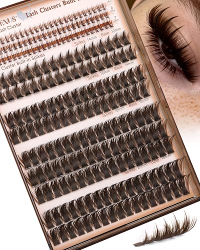 Image 7 of A-brown spikes manga cluster + bottom for the product Goddvenus Manga Lash Clusters Eyelash Extensions