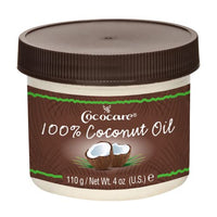 Thumbnail for Image 1 of Default Title for the product COCOCARE 100% Pure Coconut Oil for Skin, Hair & Body, 4 oz Jars, 2 Pack