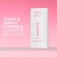 Thumbnail for Image 2 of Native Deodorant Contains Naturally Derived Ingredients, 72 Hour Odor Control, Aluminum Free, Grapefruit & Bergamot, 2.65 Ounce (Pack of 12)