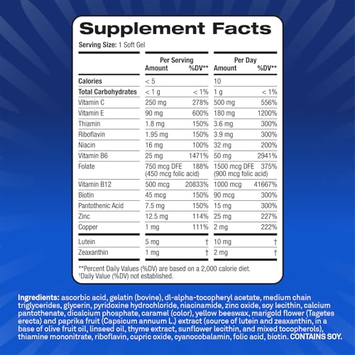 Image 6 of PreserVision AREDS3 Eye Vitamins Macular Supplement, 60 Softgels