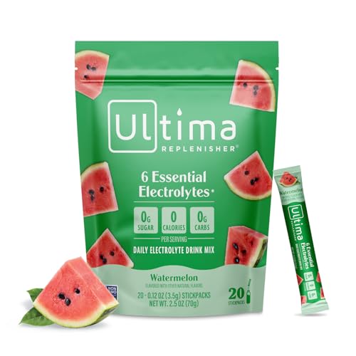 Image 7 of Watermelon / 20 Count (Pack of 1) for the product Ultima Replenisher Electrolyte Packets Variety Pack