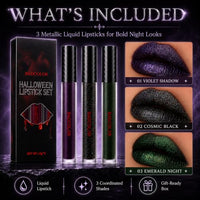 Thumbnail for Image 7 of BADCOLOR 3 Colors Glitter Matte Liquid Lipstick Set
