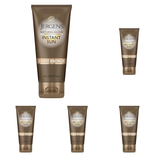 Image 4 of (Light Bronze) / 6 Fl Oz (Pack of 5) / 6 Oz (Pack of 1) for the product Jergens Natural Glow Instant Tanning Moisturizer