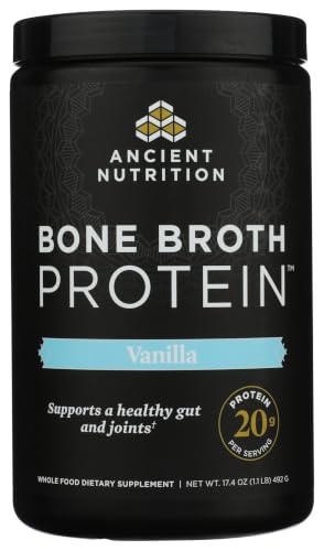 Image 4 of Ancient Nutrition Grass Fed Bone Broth Protein Powder, Vanilla