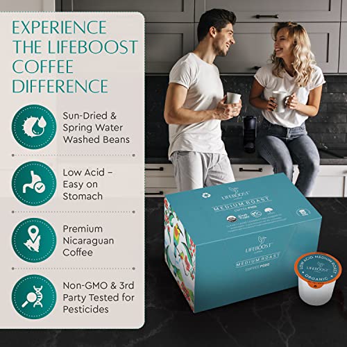 Image 2 of LIFEBOOST Medium Roast Low Acid Coffee K Cups 10 Count Pack of 2