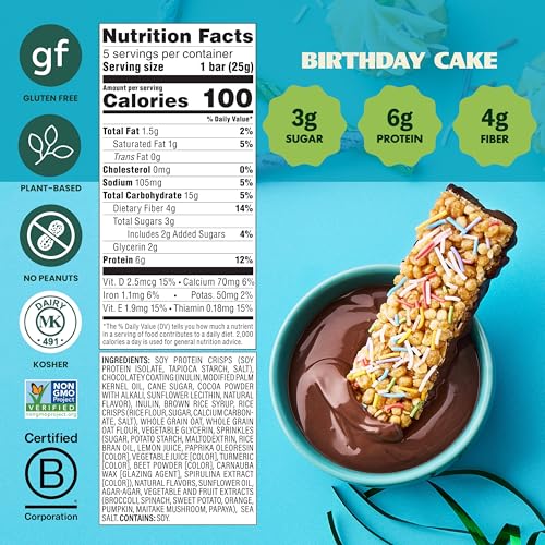Image 3 of Simply Protein Birthday Cake Dipped Bars, 30 Count