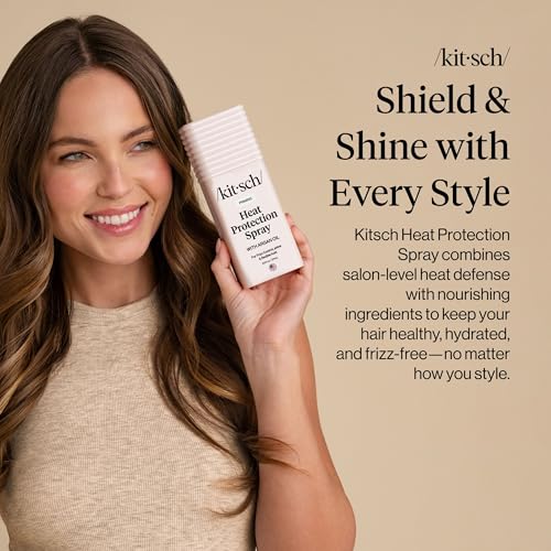 Image 2 of Kitsch Heat Protection Spray for Hair - With Argan Oil 6.8oz