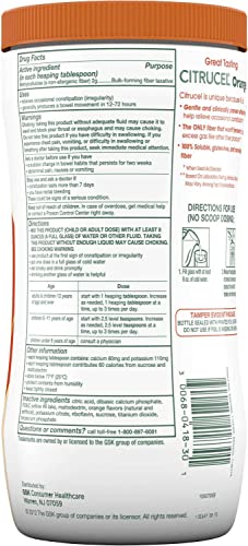 Image 2 of CITRUCEL Citrucel Orange, 30 Ounce