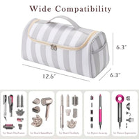 Thumbnail for Image 2 of RSRSLEII Striped Hair Tools Travel Bag with Compartments