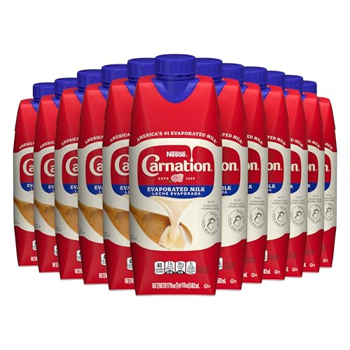 Image 1 of Default Title for the product Carnation NESTLE Evaporated Milk 17oz Tetra Carton, 204 Fl Oz, Pack of 12
